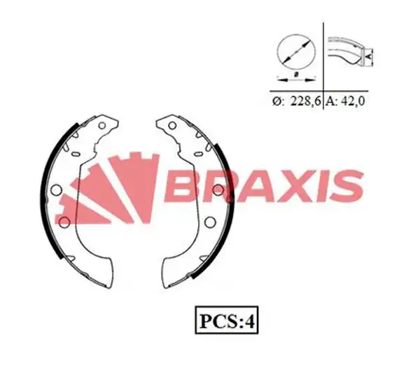 BRAXIS AC0043 Arka Fren Balatası resmi