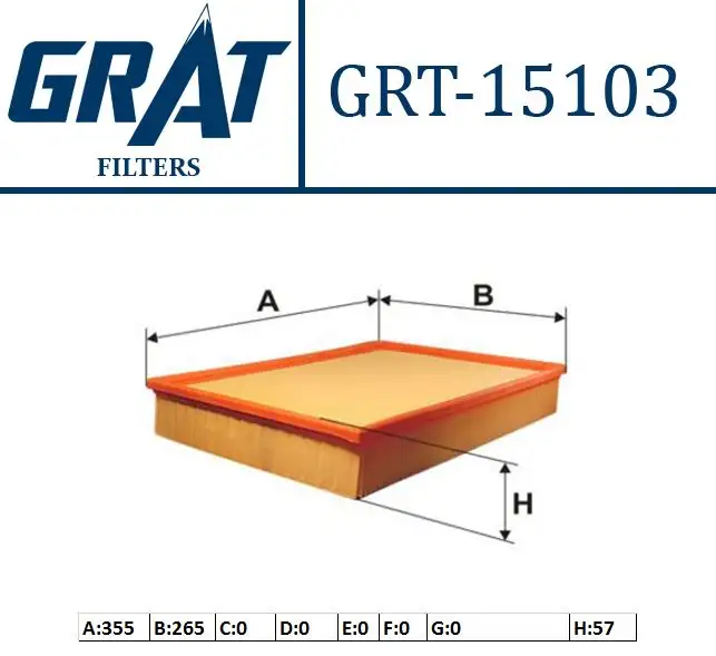 GRAT 15103 Hava Filtresi resmi