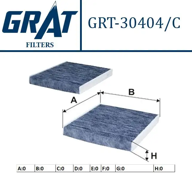 GRAT 30404C Polen Filtresi (Karbonlu) 64119163329 resmi