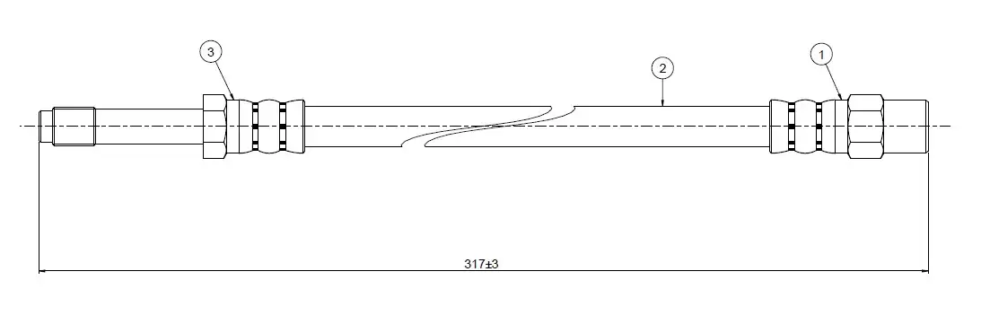CAVO C800365A Arka Fren Hortumu 34301165190 resmi