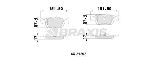 BRAXIS AA0297 Ön Fren Balatası resmi