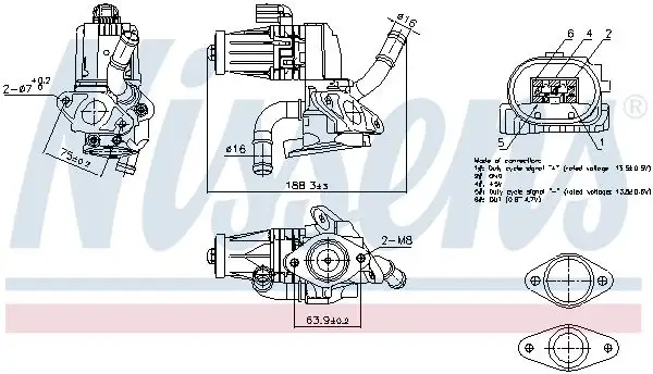 NISSENS 98232 EGR Valfi resmi