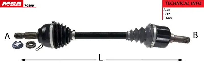 MGA 70899 Ön Aks (Sol) 3272GN resmi