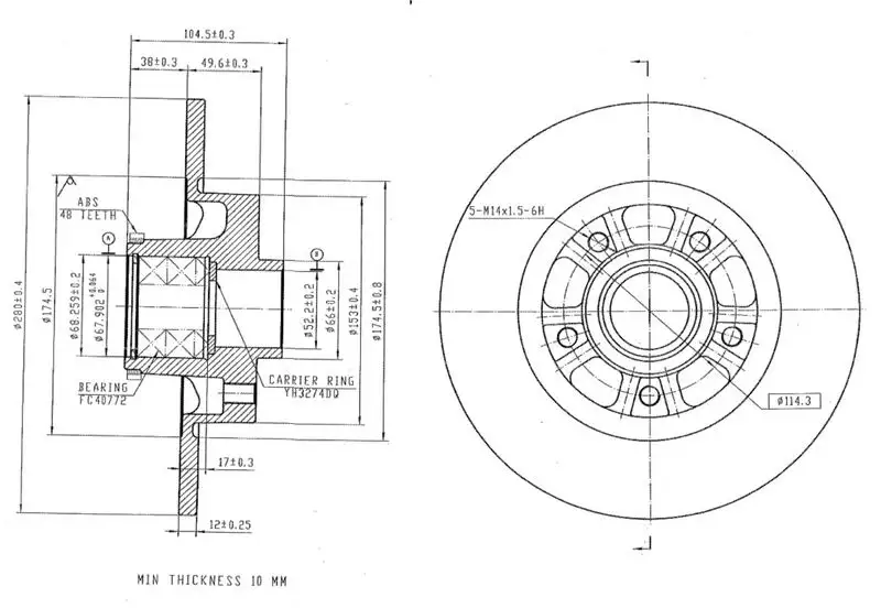 MGA 50447 Arka Fren Diski 432007343R resmi