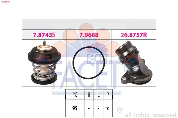FACET 7.8757K Termostat 06H121113B resmi