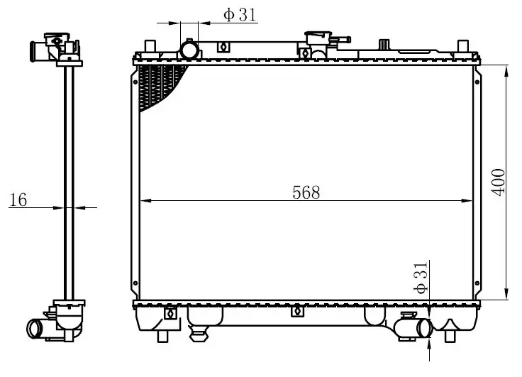 ORIS BMZ044016 Radyatör B38815200C resmi