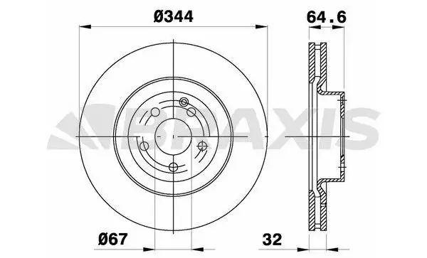 BRAXIS AD1096 Ön Fren Diski A2044211112 resmi