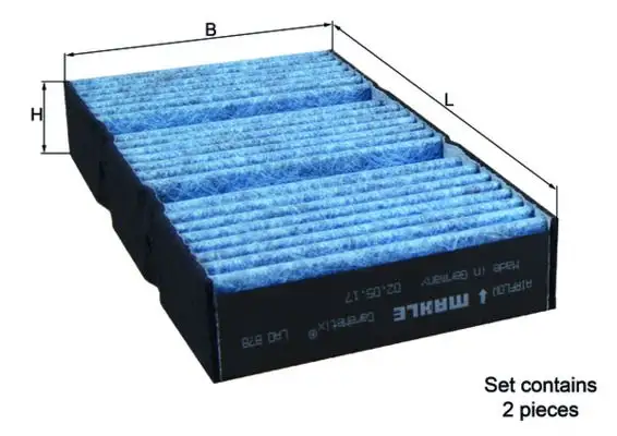 MAHLE LAO878/S Polen Filtresi (Antibakteriyel) resmi