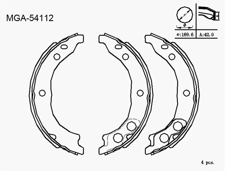 MGA 54112 El Fren Balatası 77362696 resmi