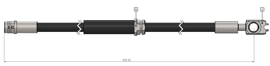 CAVO C900660A Ön Fren Hortumu 8Z0611707 resmi
