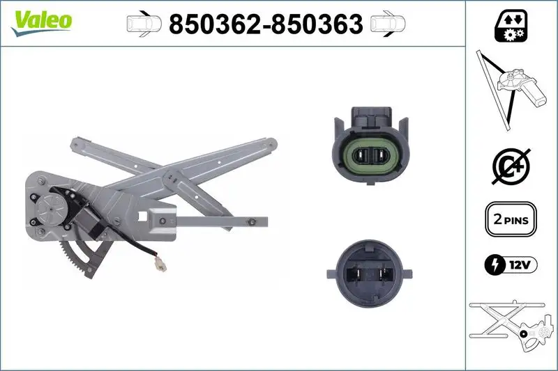 VALEO 850362 Ön Cam Krikosu (Sol) 8200051779 resmi