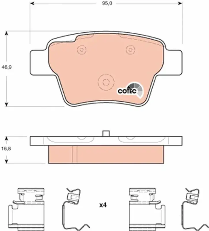 TRW GDB1678 Arka Fren Balatası resmi