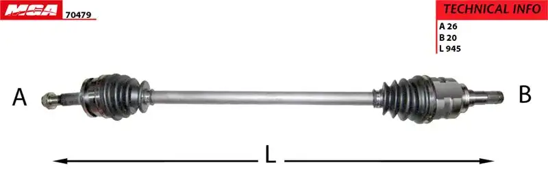 MGA 70479 Ön Aks (Sağ) 4341002580 resmi