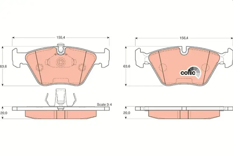 TRW GDB1264 Ön Fren Balatası resmi