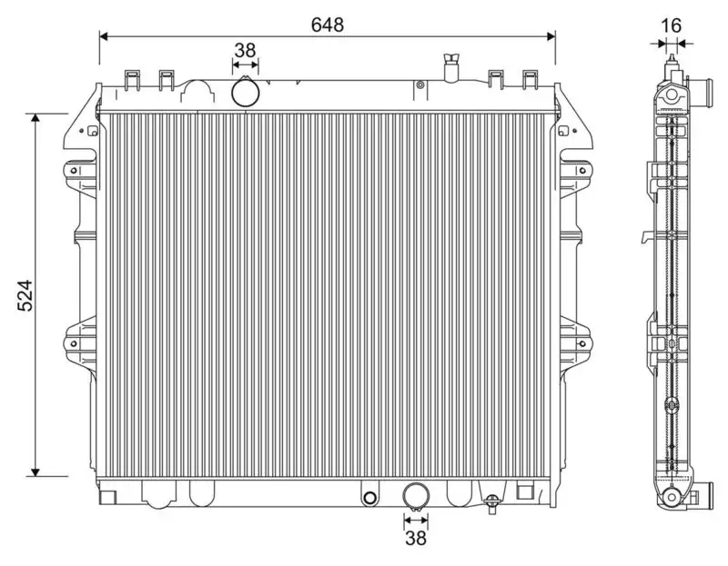 VALEO 701345 Radyatör 164000L140 resmi