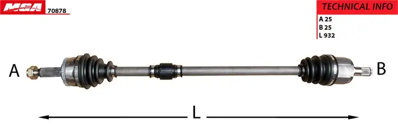 MGA 70878 Ön Aks (Sağ) 495011R200 resmi