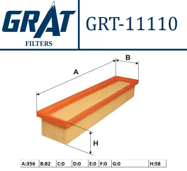 GRAT 11110 Hava Filtresi 7701064439 resmi