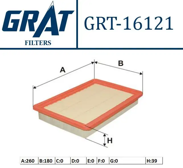 GRAT 16121 Hava Filtresi 2811323001 resmi