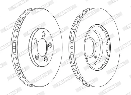 FERODO DDF1648C Ön Fren Diski C2C8354 resmi