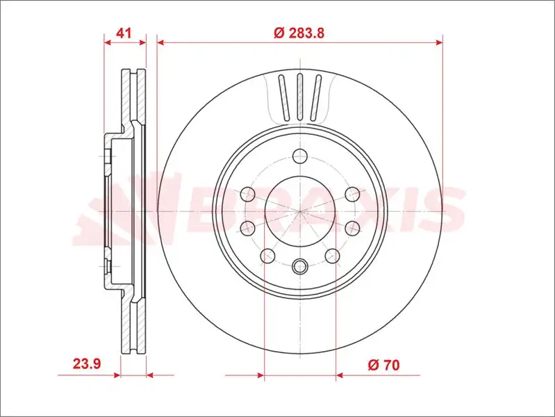 BRAXIS AE0873 Ön Fren Diski resmi