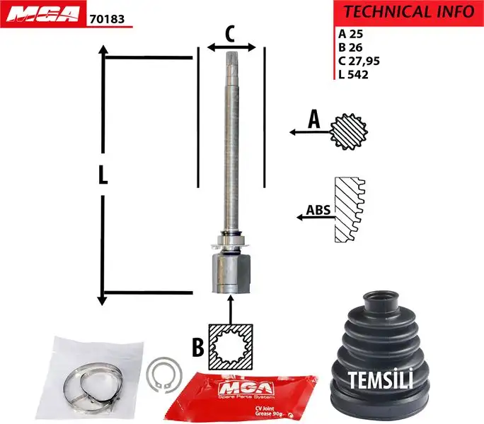 MGA 70183 Aks Kafası (Sağ İç) 55214684 resmi