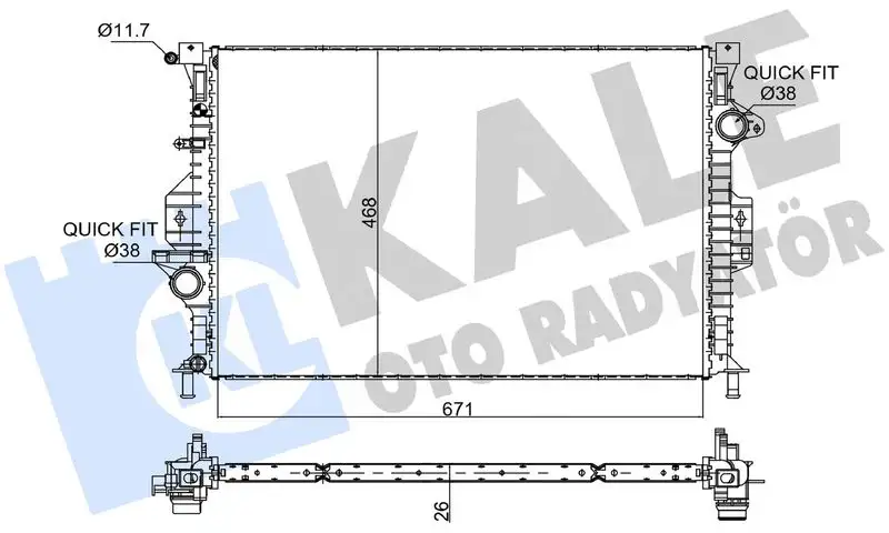 KALE 346120 Radyatör resmi