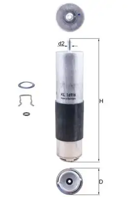 MAHLE KL169/6D Yakıt Filtresi resmi