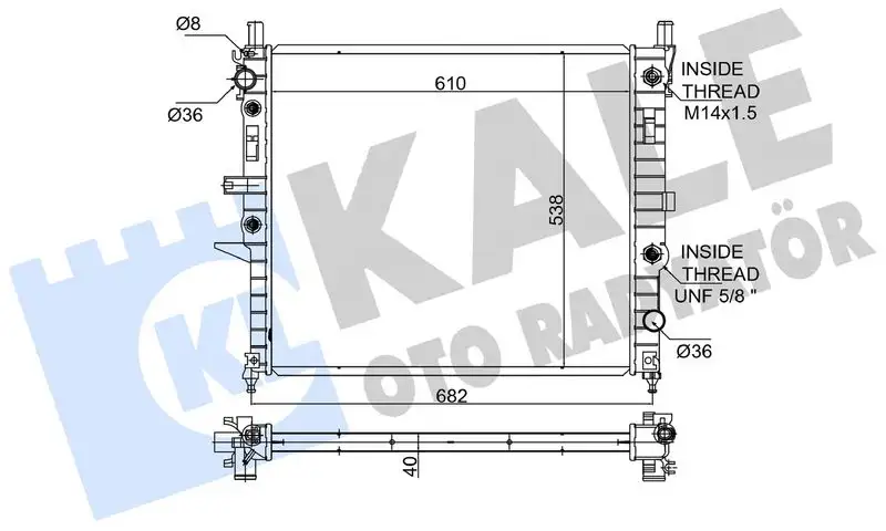 KALE 351200 Radyatör A1635000404 resmi