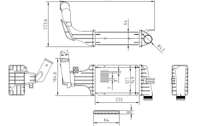 MGA 80527 Turbo Radyatörü 1302244 resmi