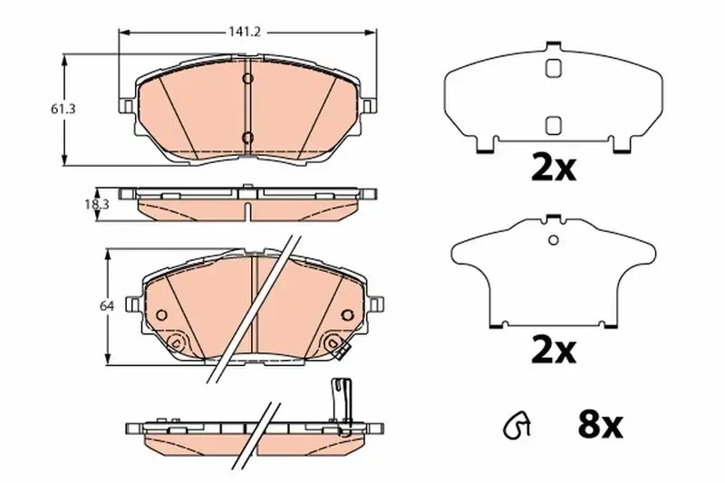 TRW GDB2290 Ön Fren Balatası resmi