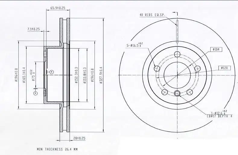 MGA 50559 Ön Fren Diski 34106787490 resmi