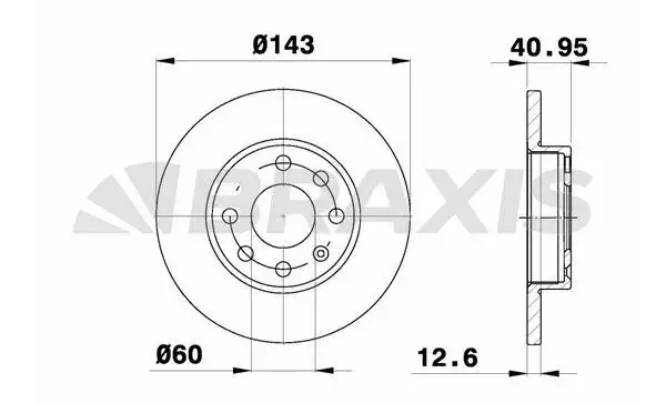 BRAXIS AE0166 Ön Fren Diski 90008005 resmi
