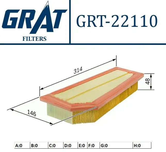 GRAT 22110 Hava Filtresi A2710940304 resmi