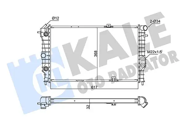 KALE 347480 Radyatör 1300133 resmi