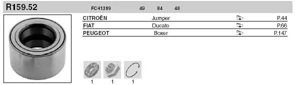 SNR FC41319 Arka Aks Rulmanı resmi