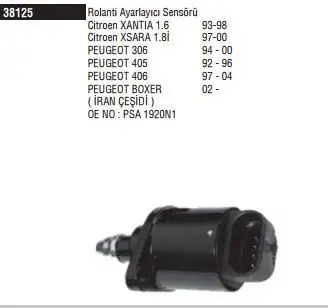 DODUCO 38125 Rölanti Valfi 1920N1 resmi