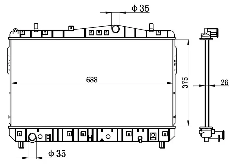 ORIS BCH013026 Radyatör P96271477 resmi