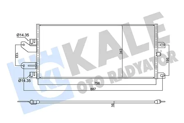 KALE 359160 Klima Radyatörü 2014389 resmi