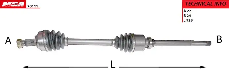 MGA 70111 Ön Aks (Sağ) 9619947688 resmi