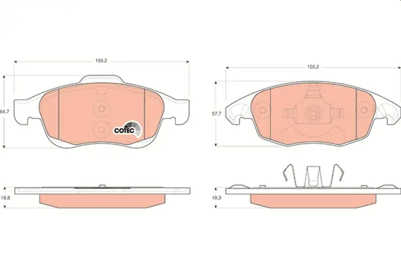 TRW GDB1690 Ön Fren Balatası resmi