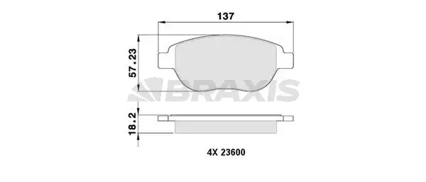 BRAXIS AA0013 Ön Fren Balatası resmi