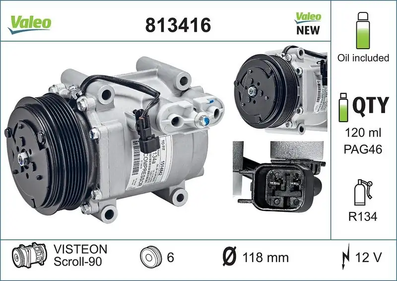 VALEO 813416 Klima Kompresörü resmi