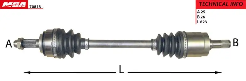 MGA 70813 Ön Aks (Sol) 44306SNLT10 resmi