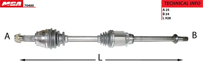 MGA 70400 Ön Aks (Sağ) 46307678 resmi