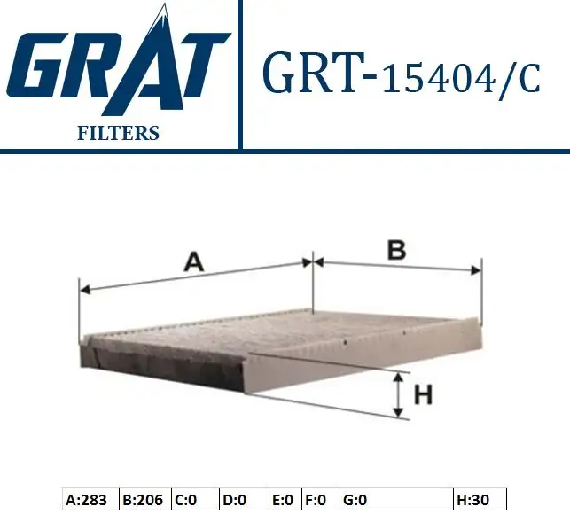 GRAT 15404C Polen Filtresi (Karbonlu) 1J0819644A resmi