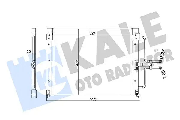 KALE 342845 Klima Radyatörü 7701038395 resmi
