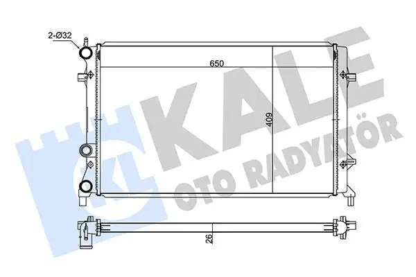 KALE 347520 Radyatör 5C0121251E resmi