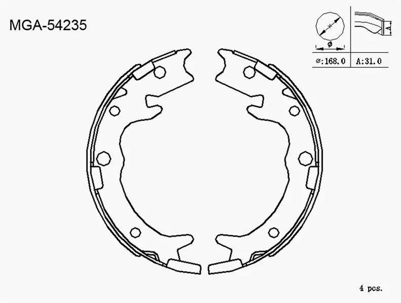 MGA 54235 El Fren Balatası 43154S47N01 resmi