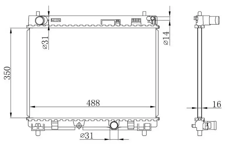 ORIS BTO526016 Radyatör 164000N050 resmi