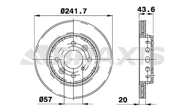 BRAXIS AE0522 Ön Fren Diski resmi